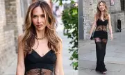 Myleene Klass Stuns in Sheer Black Lace Dress at Sky Arts Awards | Daily Mail