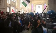 Riot Police Storm Milan's Central Station as Pro-Palestinian Protesters and Striking Workers Clash in Violent Confrontation