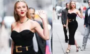 Scarlett Johansson Stuns in Strapless Dress for 'Late Night' Appearance in New York