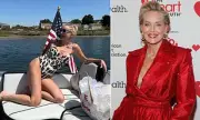 Sharon Stone Stuns in Sexy Swimsuit at 66: Ageless Beauty Poses with American Flag