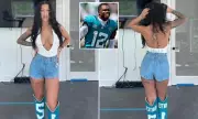 Travis Hunter's Wife Sparks Outrage with Busty NFL Debut Outfit on His Birthday