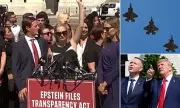 Trump Accused of Mocking Epstein Victims with Military Flyover During Interview