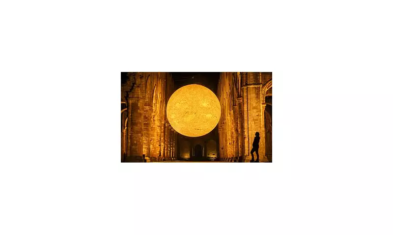 Ancient Abbey Illuminated: 900-Year-Old Fountains Abbey Transformed by Spectacular Sun Sculpture