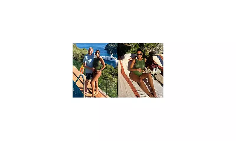 Boris Becker's Pregnant Wife Lilian Shows Off Growing Baby Bump in Khaki Swimsuit During Romantic Portofino Babymoon