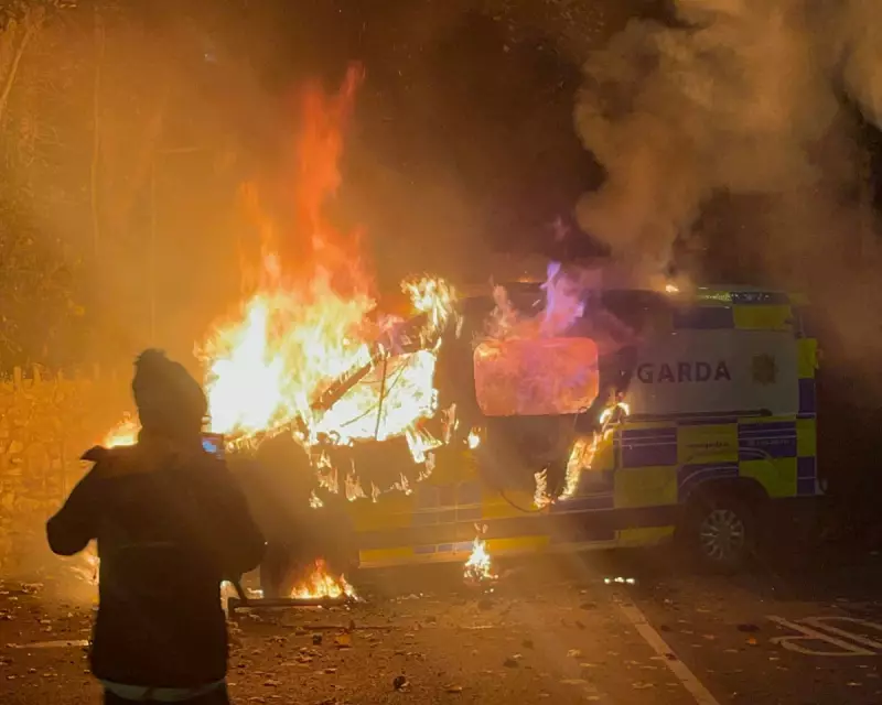 Dublin Protests Erupt: Police Car Set Ablaze in Anti-Asylum Seeker Demonstration