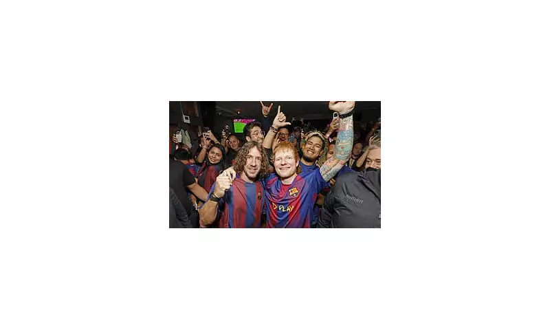 Ed Sheeran's Football Frenzy: Pop Superstar Parties with Barcelona and Man United Legends in New York