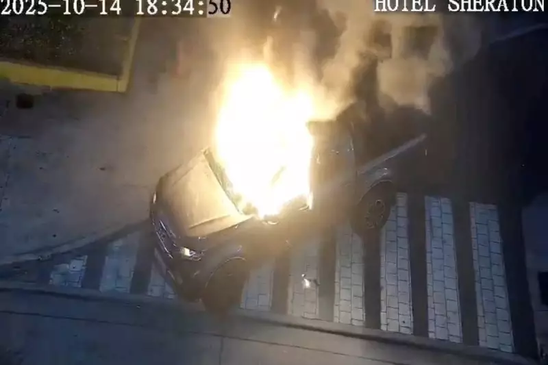 Explosion Rocks Ecuador's Guayaquil as Pickup Truck Erupts in Flames