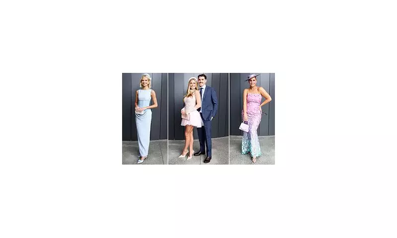 Grace Hayden Shows Off Toned Legs in Stylish Outfit for Romantic Day Out with Boyfriend at Everest Race Day