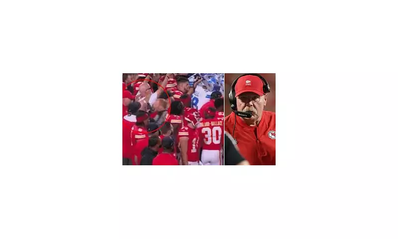 Kansas City Chiefs Coach Andy Reid Shoves Photographers in Sideline Meltdown During Lions Brawl