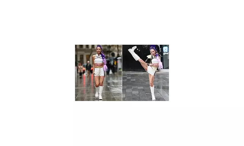 Myleene Klass Transforms Into K-Pop 'Demon Hunter' With Fiery Purple Wig For Halloween Spectacle