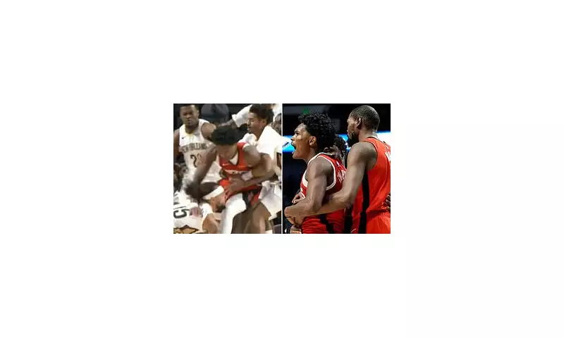 NBA Court Erupts in Chaos: Rockets and Pelicans Players Engage in Shocking Pre-Season Brawl