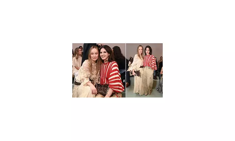 Olivia Wilde Stuns in Bohemian Maxi Dress Alongside Lana Del Rey at Paris Fashion Week Zimmermann Show
