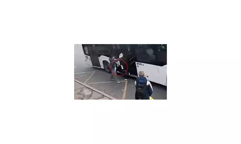 Shocking CCTV Captures Moment Toddler Is Wrenched From Mother's Arms and Dragged Along Road by Bus