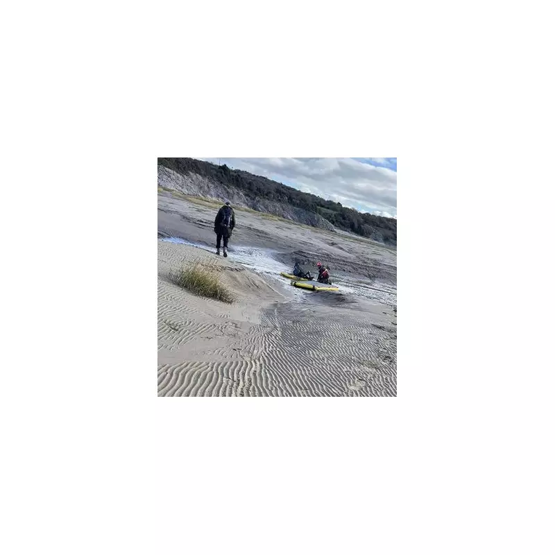 Tidal Terror: Man's Quicksand Ordeal on Welsh Beach as Rescuers Battle Rising Tide