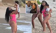 Ashanti Stuns in Pink Bikini During Beach Getaway With Nelly's Son