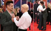 Colin Farrell and Tilda Swinton Share Heartwarming Embrace at 'The Ballad of a Small Player' Premiere