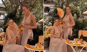 Double Trouble: Australia's Hottest Sisters Simone and Madeline Holznagel Turn Heads in Matching Gowns at Justin Hemmes' Beachside Event