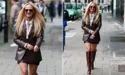 Emma Bunton Stuns in Chic Black Ensemble During Heart Radio Appearance | Spice Girls Style Icon