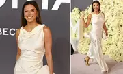 Eva Longoria Steals the Spotlight in Cream Dress at Victoria Beckham's Netflix Documentary Premiere