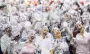 Foam Frenzy at St Andrews: Freshers' Raisin Monday Tradition Descends into Chaotic Shaving Cream Battle