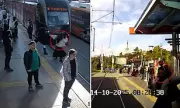 Hero Security Guard's Lightning Reflexes Save Woman From Oncoming Tram in Heart-Stopping Footage