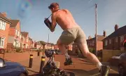 Instant Karma: Shirtless Thug's Stolen E-Bike Chase Ends in Dramatic Crash with Police Car