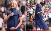 Pixie Lott Stuns NFL Crowd With Barefoot National Anthem Performance At Tottenham Stadium