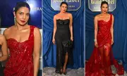 Priyanka Chopra Stuns in Glittering Red Gown Before Dramatic Outfit Change at London Event
