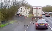 Shocking Moment: Lorry Ploughs Into Layby in Terrifying Dangerous Driving Incident Leaving Multiple Casualties