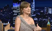 Taylor Swift Stuns in Silver Mini Dress for Jimmy Fallon Show Appearance