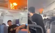 Terrifying Mid-Air Blaze: Overhead Locker Erupts in Flames on Airbus Flight, Forcing Emergency Landing