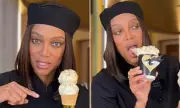 Tyra Banks Serves Up Sizzling Style with Hot Ice Cream Fashion Statement