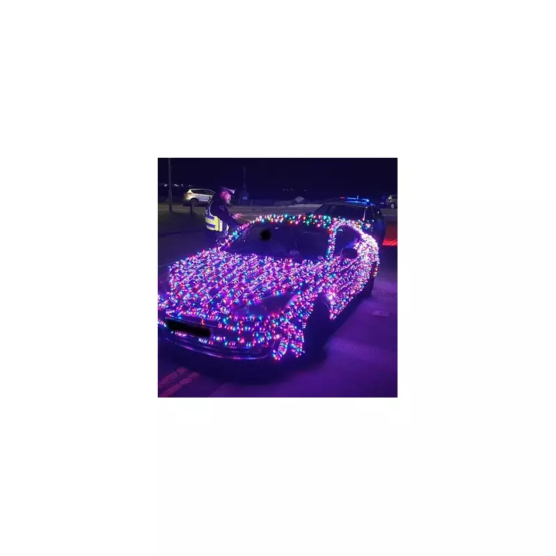 Driver Faces £50 Fine for Christmas Lights on Car in Poole