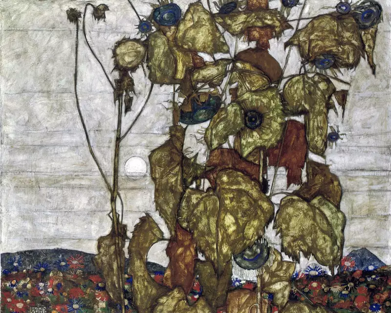 Egon Schiele's Autumn Sun & Frederic Manning's WWI Poem Leaves