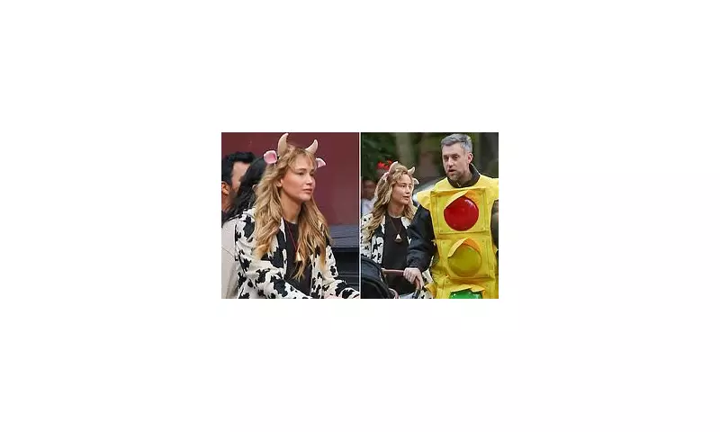 Jennifer Lawrence's Udderly Adorable Cow Costume Reveals Baby's Gender in Halloween Spectacle