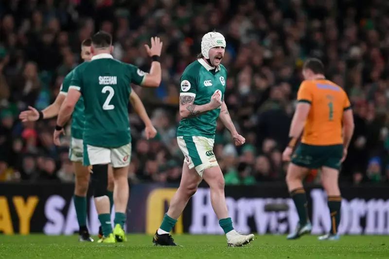 Mack Hansen Hat-Trick Inspires Ireland's Record 46-19 Victory Over Australia