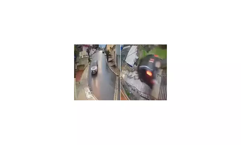Miracle in Brazil: Driver Survives Car Plunge Down Stairs With Just a Scratch