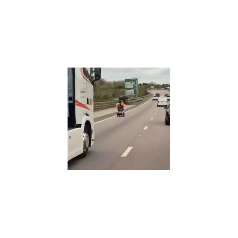 Shocking Footage: Mobility Scooter Rides Wrong Way Down Busy London A-Road
