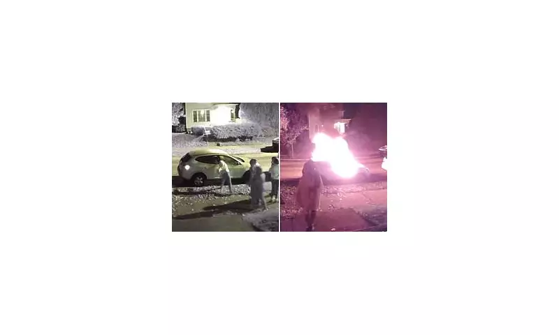 Shocking Video: Six Teens Torch Car in Wisconsin Street