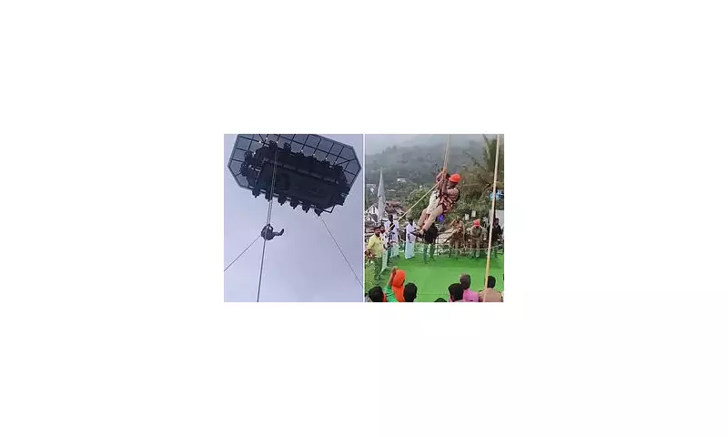 Sky Dining Horror: Four Stranded 120ft as Crane Fails in Kerala