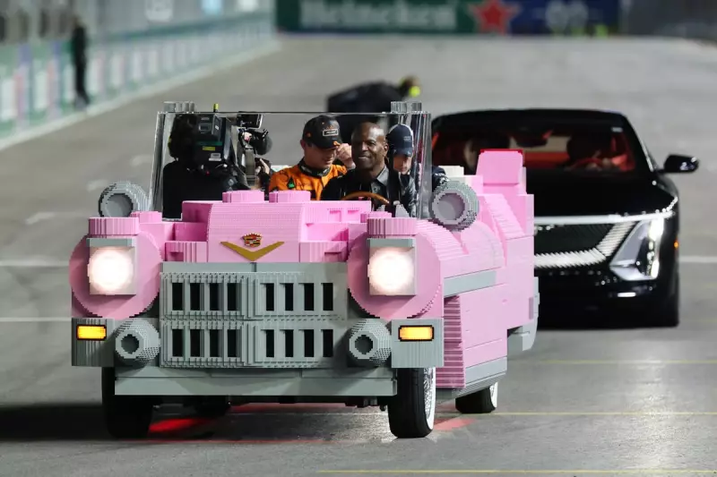 Terry Crews Drives F1 Stars in 418,000-Brick LEGO Cadillac