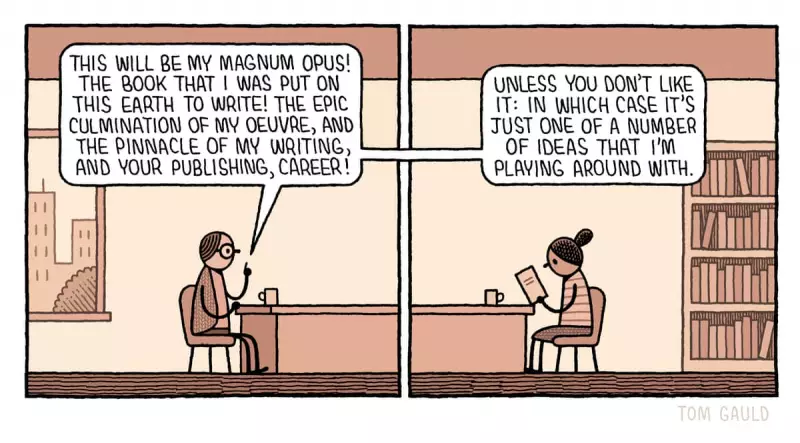 Tom Gauld's Masterpiece Cartoon: The Creative Struggle Revealed