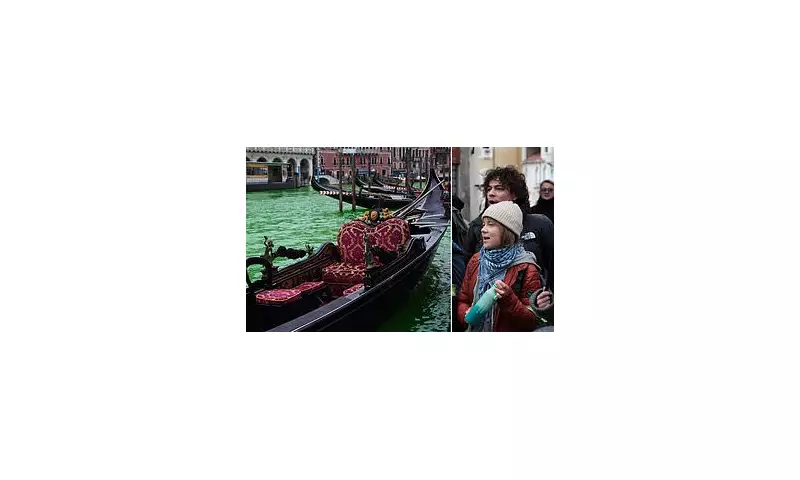 Venice's Grand Canal Dyed Green in Climate Protest Over COP30 Failure