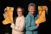25 Royal Stockings Made from Sandringham Curtains for Charity