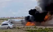 DRC Minister's Jet Bursts Into Flames in Terrifying Runway Crash