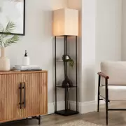 Dunelm's £50 Floor Lamp with Shelves Creates Cosy Ambience for Winter