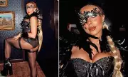 Gabby Allen Turns Heads in Spellbinding Raven Halloween Ensemble | Daily Mail