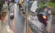 Miracle in Brazil: Driver Survives Car Plunge Down Stairs With Just a Scratch