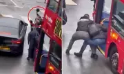Road Rage Erupts in Southall as Men Attack Mercedes with Umbrellas