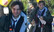 Robert Pattinson Sports Dramatic Black Eye On Set Of New Heist Film 'Comes The Flood'